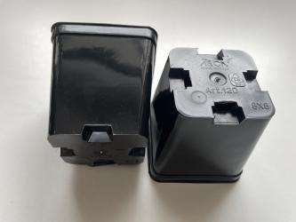 Töpfe quadratisch HF 08er Größe 7,7 x 7,7 x 8,4 Schwarz 