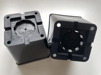 Töpfe quadratisch HF 12er Grö8e 11,5 x 11,5 x 13,8 Schwarz 