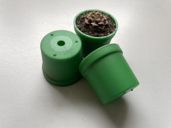 Töpfe rund 3 cm, Minitöpfe - grün 