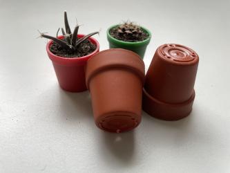 Pots round 3,5 cm, mini pots - terracotta 