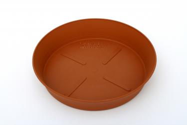 Saucer round 16 cm, terracotta-coloured plastic 