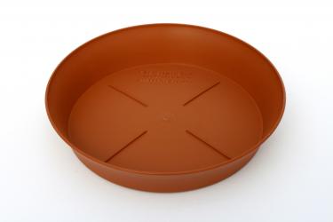 Saucer round 18 cm, terracotta-coloured plastic 