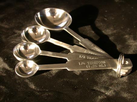 Measuring spoons (stainless steel) 1.25 - 15 ml 