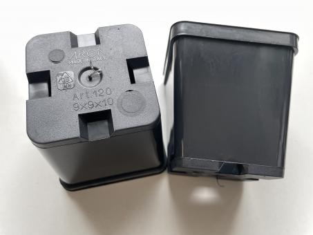 Töpfe quadratisch HF 09er Größe 9,0 x 9,0 x 9,6 Schwarz 