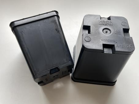 Pots square HF 10er size 10.0 x 10.0 x 11.7 Black 