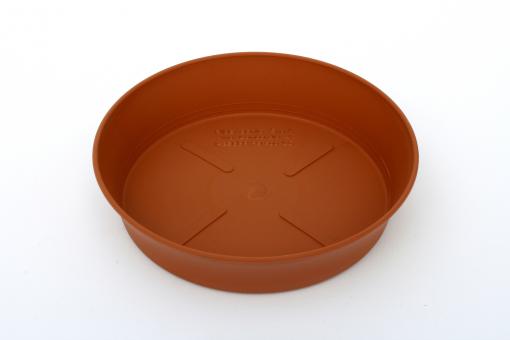 Saucer round 14 cm, terracotta-coloured plastic 