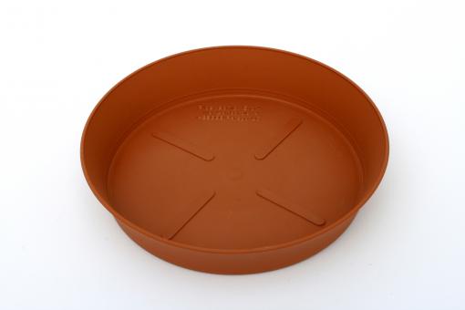 Saucer round 16 cm, terracotta-coloured plastic 