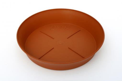 Saucer round 18 cm, terracotta-coloured plastic 