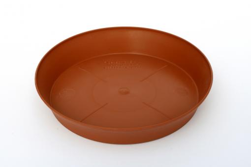 Saucer round 20 cm, terracotta-coloured plastic 