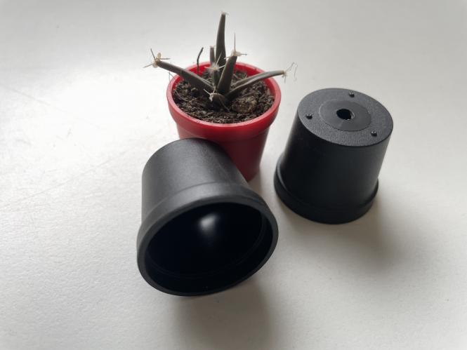 Pots round 3 cm, mini pots - black 